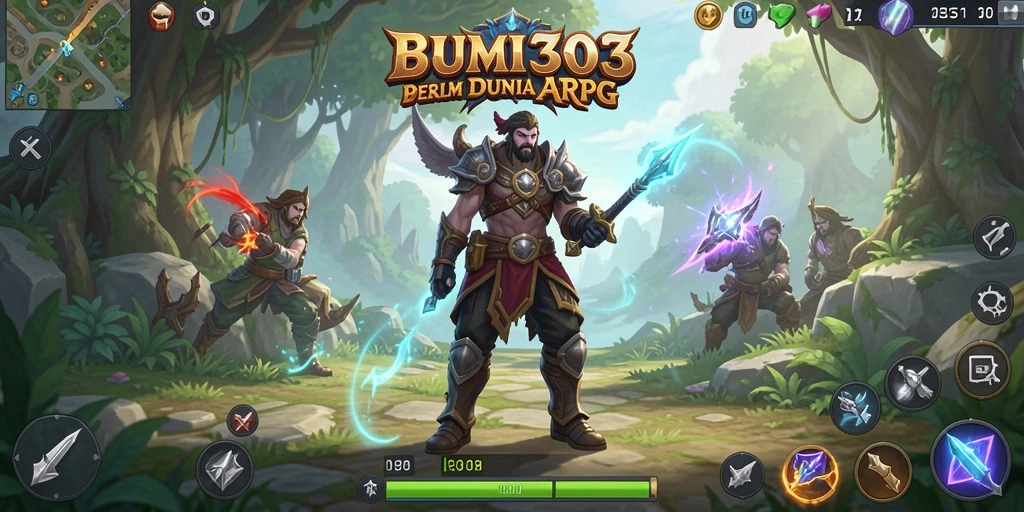 Screenshot gameplay BUMI303 menampilkan aksi pertempuran yang mendebarkan di dunia ARPG.