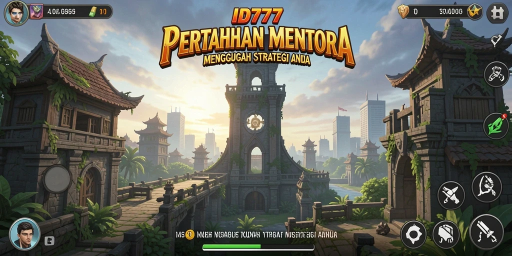 Tangkapan layar ID777 menunjukkan aksi mendebarkan dalam permainan Tower Defense.