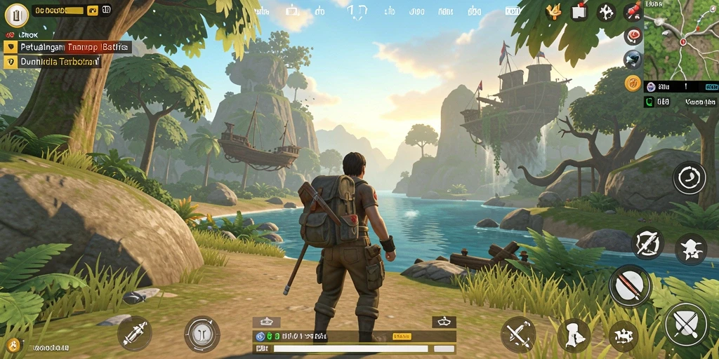 Tampilan gameplay IDROK menampilkan keindahan dunia terbuka yang luas.