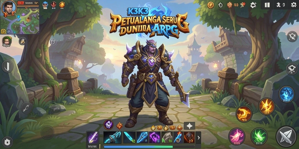 Screenshot K3K3 menampilkan aksi pertempuran menarik dalam dunia ARPG.