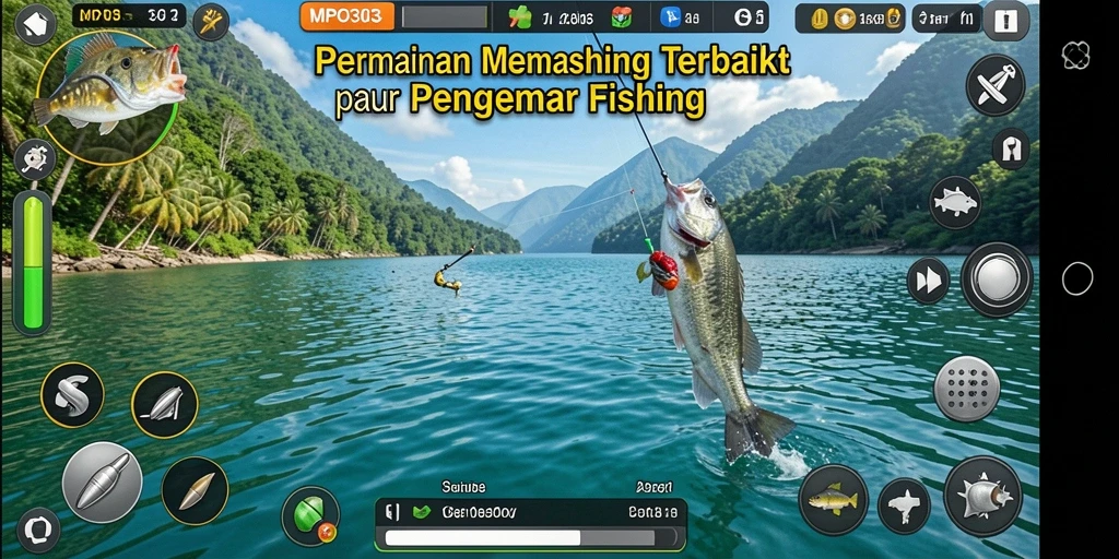 Tampilan gameplay MPO303 yang seru saat menangkap ikan.