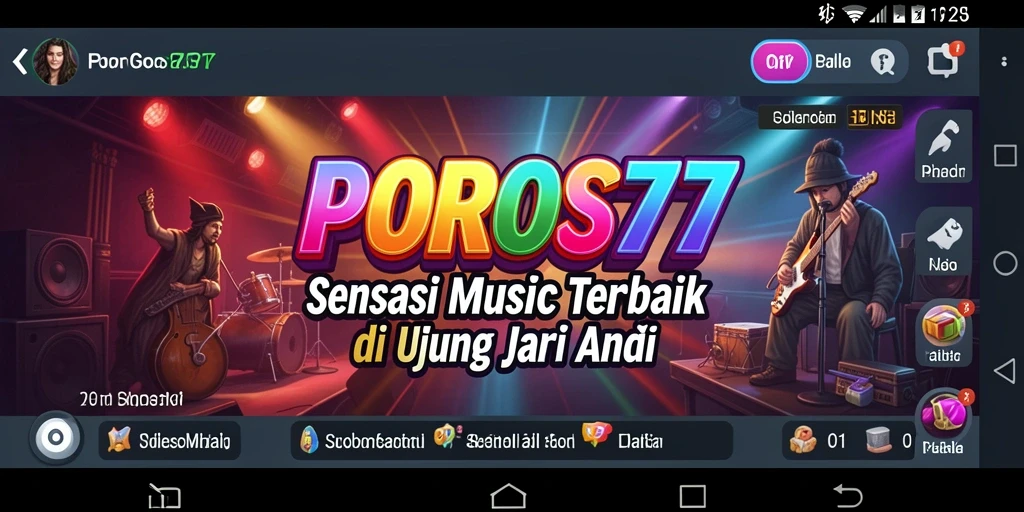 Tampilan menarik dari gameplay POROS77 yang penuh dengan musik.