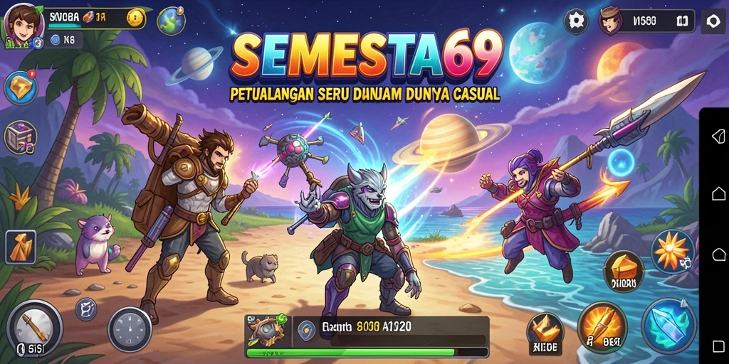 Gambar menarik menunjukkan gameplay seru SEMESTA69.
