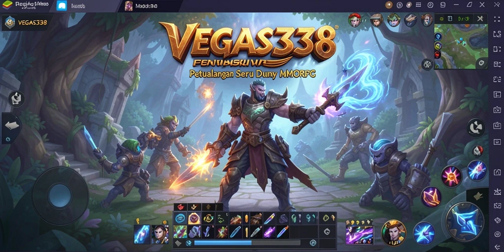 Screenshot utama dari gameplay VEGAS338 yang memperlihatkan aksi mendebarkan dalam MMORPG.
