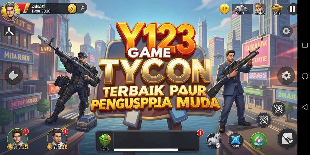 Tampilan gameplay YY123 yang menarik dengan elemen Tycoon yang seru.